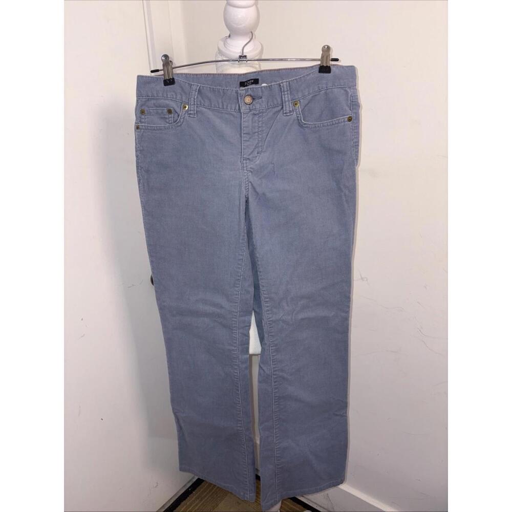 NWT J.Crew Corduroy Low‎ rise Wide-leg Cropped Pants in Baby Blue 4S W32/L28